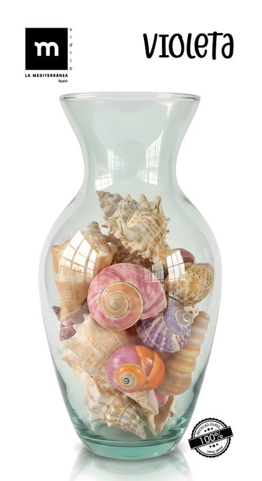 La Mediterranea Florero de Vidrio Violeta 26xø13cm (Pack de 6) La Mediterranea Florero de Vidrio Violeta 26xø13cm (Pack de 6)