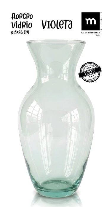 La Mediterranea Florero de Vidrio Violeta 26xø13cm (Pack de 6) La Mediterranea Florero de Vidrio Violeta 26xø13cm (Pack de 6)