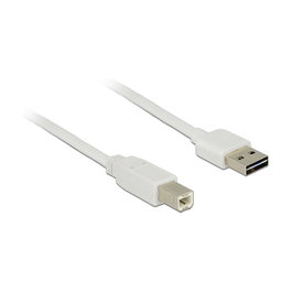 DeLOCK Cable EASY-USB 2.0 USB-A a USB-B 3 m Blanco