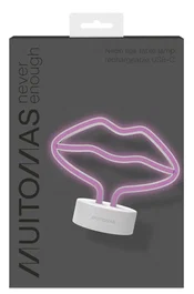 Muitomas Lámpara de Mesa Neón Lips USB Tipo C Blanco