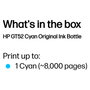HP Botella de Tinta Original GT52 Cian
