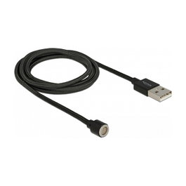 DeLOCK Cable Magnético de Datos y Carga USB A, 1,1 m, Negro