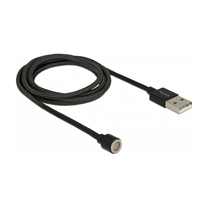 DeLOCK 85724 Cable magnético de datos y carga USB 2.0, 1,1 m, Negro DeLOCK 85724 Cable magnético de datos y carga USB 2.0, 1,1 m, Negro