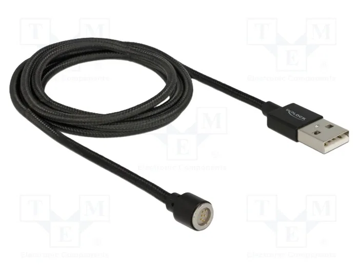 DeLOCK 85724 Cable magnético de datos y carga USB 2.0, 1,1 m, Negro DeLOCK 85724 Cable magnético de datos y carga USB 2.0, 1,1 m, Negro