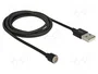 DeLOCK 85724 Cable magnético de datos y carga USB 2.0, 1,1 m, Negro