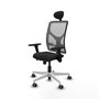 PIQUERAS Y CRESPO Silla de oficina Motilla con mecanismo Sincro/Traslack, Negro y Gris