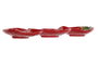 DKD Home Decor Bandeja de Gres Fresas Rojo 32x11,5x3,2 cm