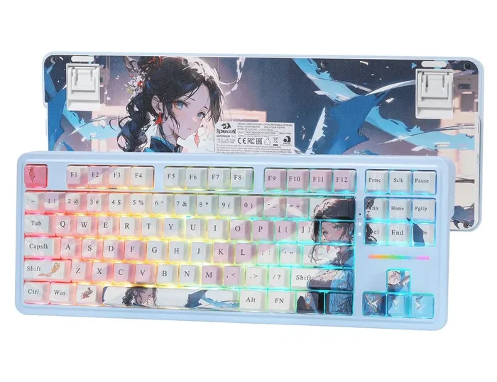 Redragon Antonium PRO K728AK-RGB-PRO Teclado Gamer Mecánico 87 Teclas RGB Conexión Inalámbrica y USB-C