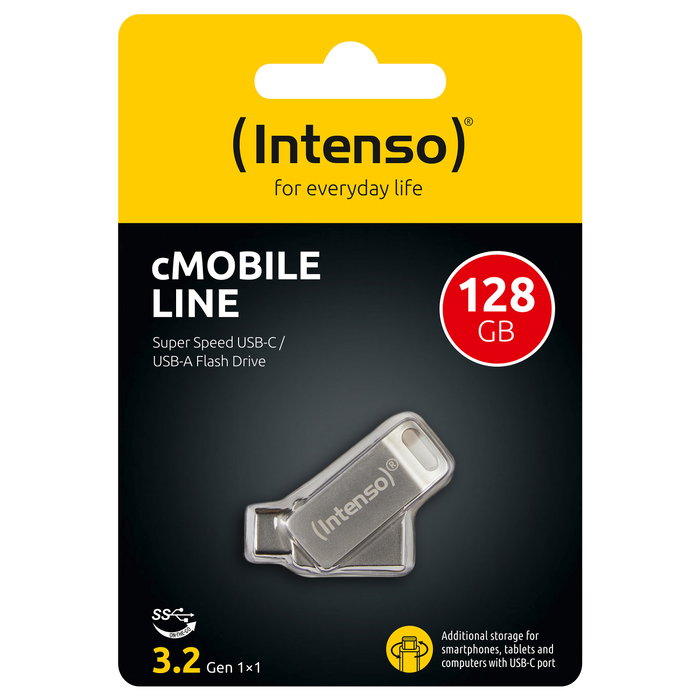 Intenso cMobile Line 128 GB USB-A y USB-C Plata