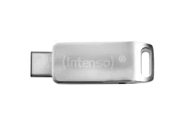 Intenso Pendrive Intenso cMobile Line 128 GB, USB Tipo-A y Tipo-C 3.2 Gen 1, Disco USB Giratorio Plata, Unidad Flash