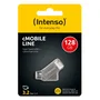 Intenso Pendrive Intenso cMobile Line 128 GB, USB Tipo-A y Tipo-C 3.2 Gen 1, Disco USB Giratorio Plata, Unidad Flash