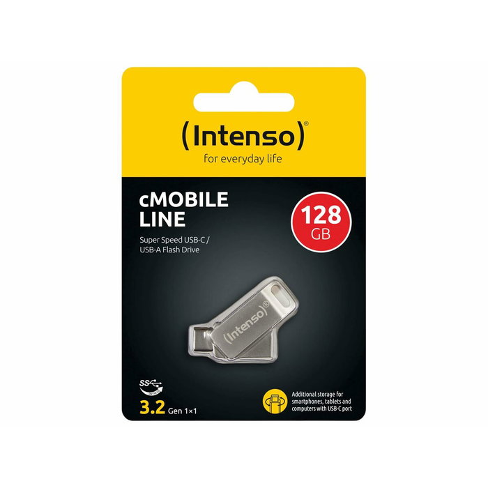 Intenso cMobile Line 128 GB USB-A y USB-C Plata