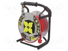 KEL Prolongador de alimentación H05RR-F 3G1,5mm2 25m Rojo