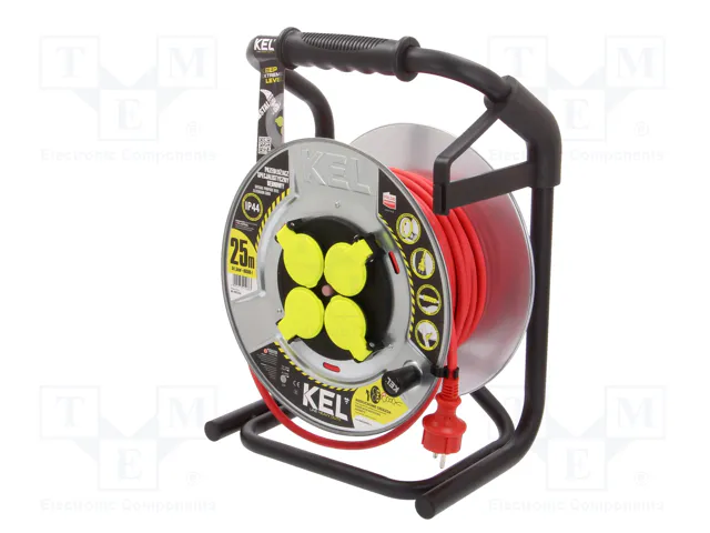 KEL Prolongador de alimentación H05RR-F 3G1,5mm2 25m Rojo