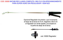 MATABI Lanza de recambio 74,0 cm sin regulador