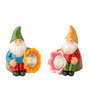 Lumineo Figura solar gnomo con flor, modelos surtidos, 11 cm