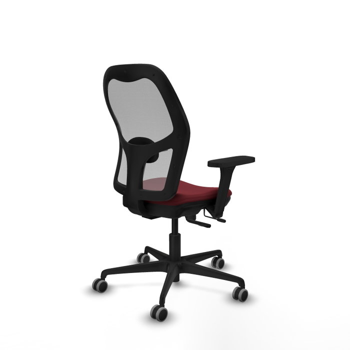 PIQUERAS Y CRESPO Silla de oficina Jorquera con mecanismo Sincro/Traslack Granate y Gris