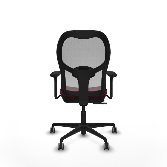 PIQUERAS Y CRESPO Silla de oficina Jorquera con mecanismo Sincro/Traslack Granate y Gris