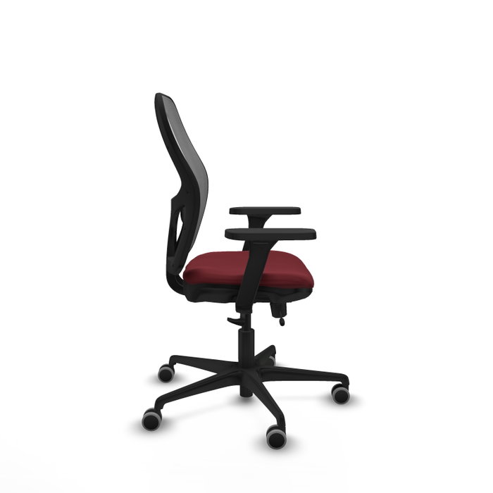 PIQUERAS Y CRESPO Silla de oficina Jorquera con mecanismo Sincro/Traslack Granate y Gris