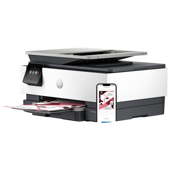 HP OfficeJet Pro 8122e All-in-One Color Inkjet Printer, Light Cement
