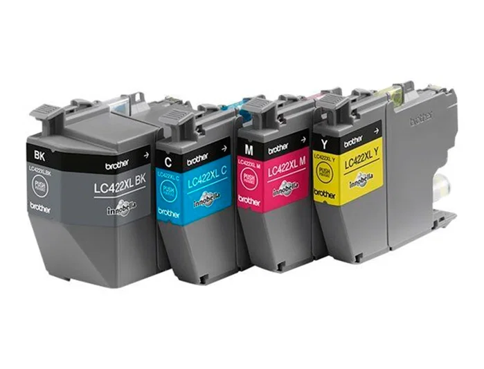 Brother LC422XLVAL Pack de 4 Cartuchos de Tinta XL (BK/C/M/Y) de Alta Capacidad