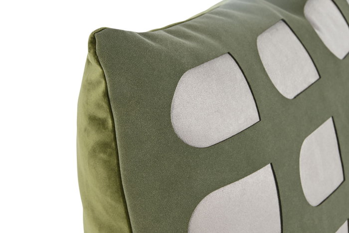 DKD Home Decor Cojín Verde Blanco 45 x 45 x 10 cm Poliéster