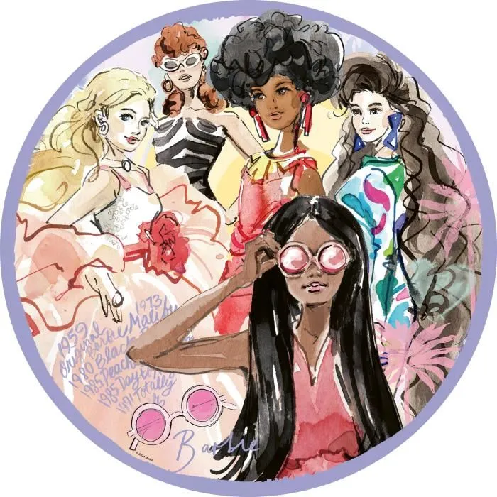 Ravensburger Puzzle Redondo 500 Piezas Barbie - El Icono de la Moda Desde 1959 RAV1747456896927