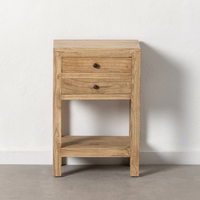 Ixia Mesita de Dormitorio Mindi Madera Natural 45 x 30 x 66 cm Ixia Mesita de Dormitorio Mindi Madera Natural 45 x 30 x 66 cm