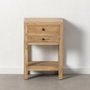 Ixia Mesita de Dormitorio Mindi Madera Natural 45 x 30 x 66 cm