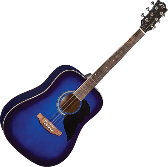 EKO Guitarra Acústica Eko Dreadnought Ranger 6 Cuerdas, Azul Sunburst, Tapa de Abeto, 20 Trastes