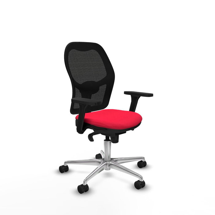 PIQUERAS Y CRESPO Silla de oficina Jorquera, Tela Roja y Malla Negra PIQUERAS Y CRESPO Silla de oficina Jorquera, Tela Roja y Malla Negra