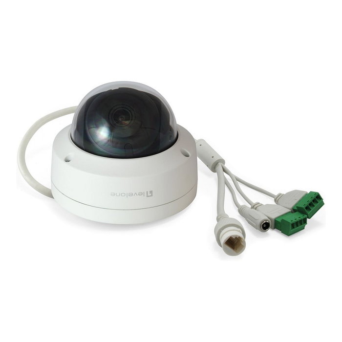 Level One Cámara IP Domo FCS-3404, 6MP H.265, Visión Nocturna IR, PoE, Interior/Exterior, Blanco