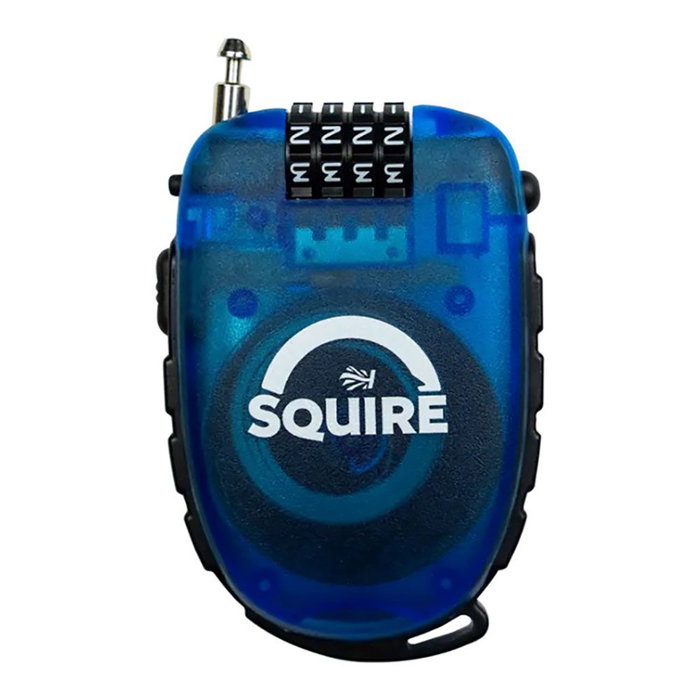 Squire Candado con Cable Retráctil y Combinación Recodificable de 4 Ruedas, 900 mm