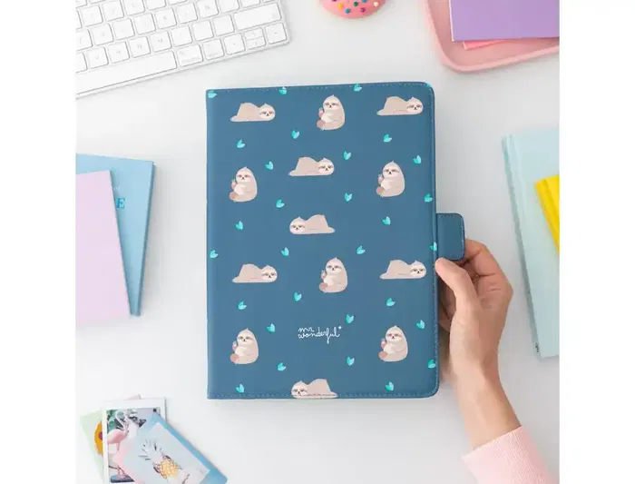 Funda para tablet universal 10,2''/10,4'' Wondee Osos Perezosos, Antigolpes con Soporte Giratorio 360°, Cierre Imán