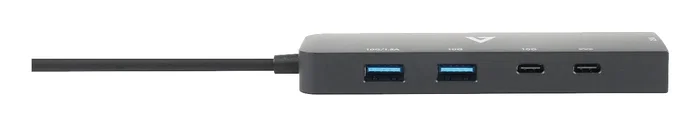 Adaptador USB-C V7 V7UCRJ25GHUB-BLK