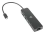 Adaptador USB-C V7 V7UCRJ25GHUB-BLK