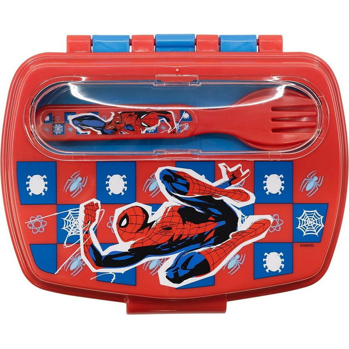 Licensing Sandwichera Divertida Spiderman con Cubiertos