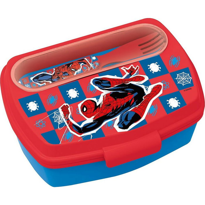 Licensing Sandwichera Divertida Spiderman con Cubiertos