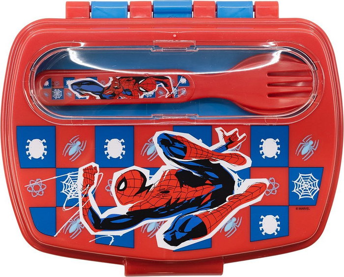 Licensing Sandwichera Divertida Spiderman con Cubiertos Licensing Sandwichera Divertida Spiderman con Cubiertos