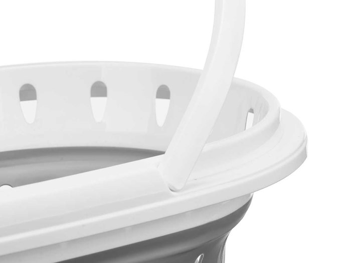 Arte Regal Cesto Oval con Asas Plegables Blanco/Gris Plástico PP/TPR 35-40 L 59x39x8 cm (Set de 6)
