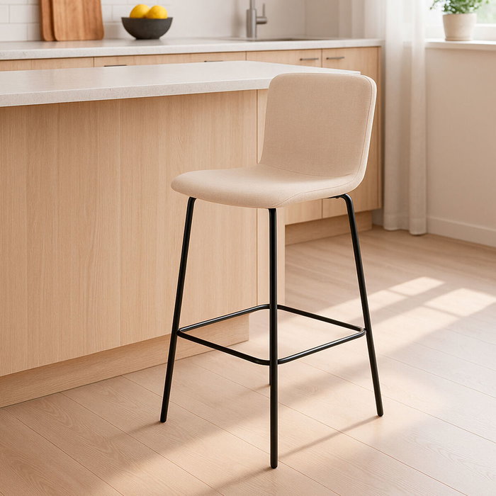 Taburete Versa Beige Metal 44,5 X 93,5 X 51 CM Taburete Versa Beige Metal 44,5 X 93,5 X 51 CM