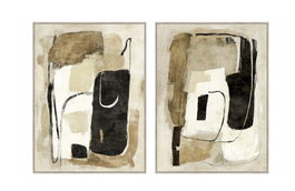 DKD Home Decor Cuadro Lienzo Abstracto Pack de 2 (90x4x120 cm)