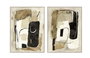 DKD Home Decor Cuadro Lienzo Abstracto Pack de 2 (90x4x120 cm)
