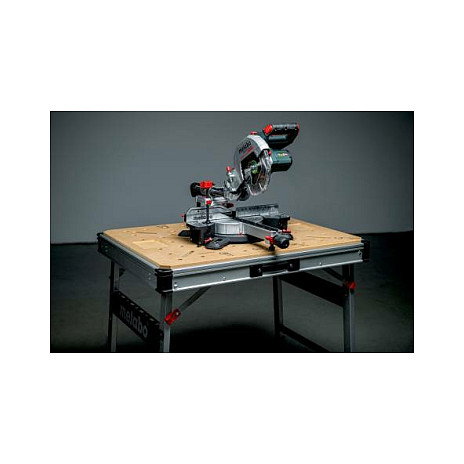 Metabo MWB100 Mesa Multifuncion Rectangular de Madera Ajustable en Altura y Plegable, Beige Metalico, Patas en H, 710 mm Metabo MWB100 Mesa Multifuncion Rectangular de Madera Ajustable en Altura y Plegable, Beige Metalico, Patas en H, 710 mm