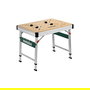 Metabo MWB100 Mesa Multifuncion Rectangular de Madera Ajustable en Altura y Plegable, Beige Metalico, Patas en H, 710 mm