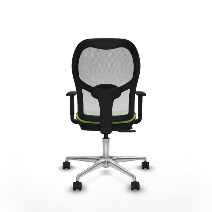 PIQUERAS Y CRESPO Silla de oficina Jorquera con mecanismo Sincro/Traslack, Pistacho y Blanco