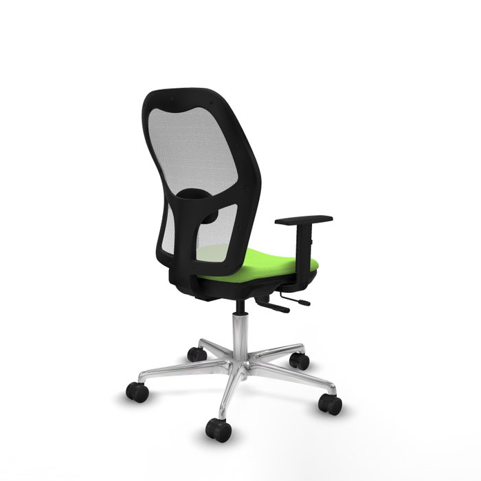 PIQUERAS Y CRESPO Silla de oficina Jorquera con mecanismo Sincro/Traslack, Pistacho y Blanco
