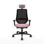 PIQUERAS Y CRESPO Silla de oficina Mardos con mecanismo Sincro/Traslack Rosa y Negro