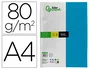 Liderpapel Papel Color Azul Turquesa DIN A4 80g, 100 Hojas