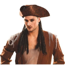 My Other Me Sombrero Pirata Con Trenzas 58 cm